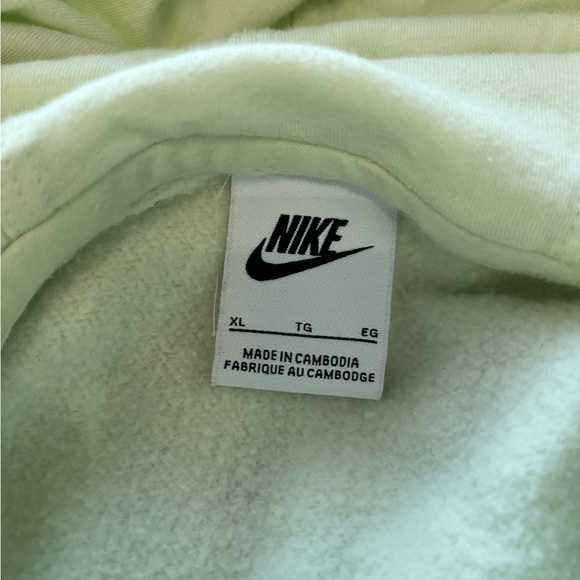 nike light green fleece sportswear club hoodie - Picture 4 of 6